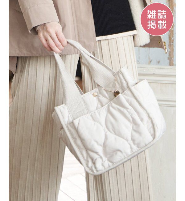 ikka「キルティングタポケトート」|その他|オフホワイト