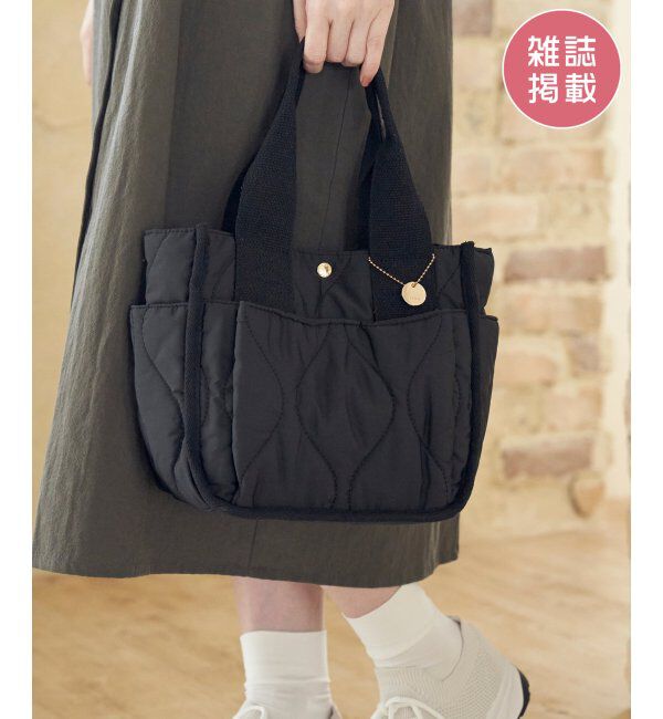 ikka「キルティングタポケトート」|その他|ブラック
