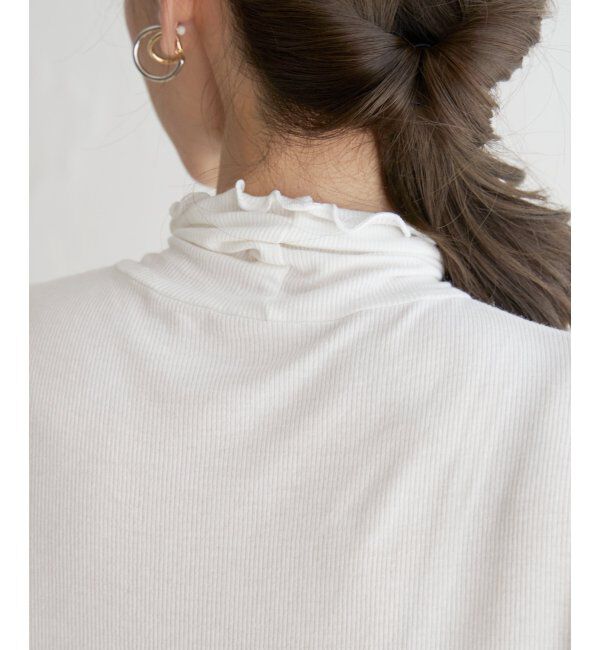 ikka「ハイネックテレコ長袖Tシャツ」|Tシャツ・カットソー|