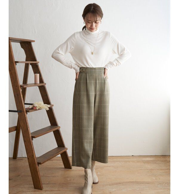 ikka「ハイネックテレコ長袖Tシャツ」|Tシャツ・カットソー|