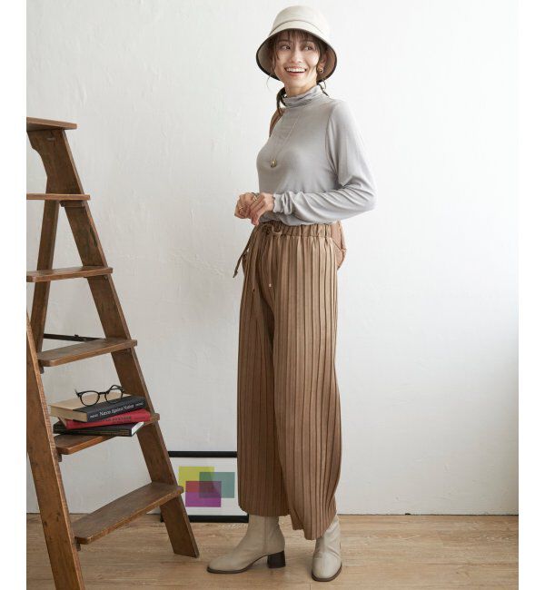 ikka「ハイネックテレコ長袖Tシャツ」|Tシャツ・カットソー|