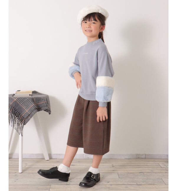 ikka kids「袖ファー刺繍裏毛プルオーバー 2 （120~160cm）」|Tシャツ・カットソー|