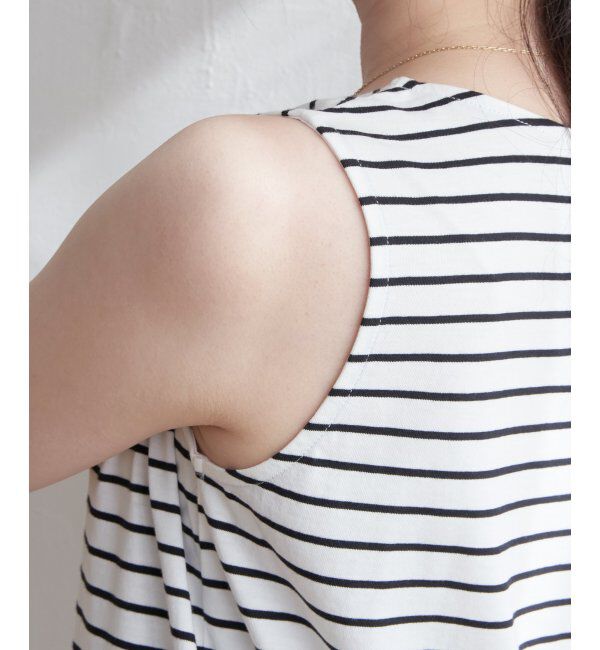 ikka「【雑誌InRed5月号掲載】コットンUSA裾ラウンドノースリプルオーバー」|タンクトップ|