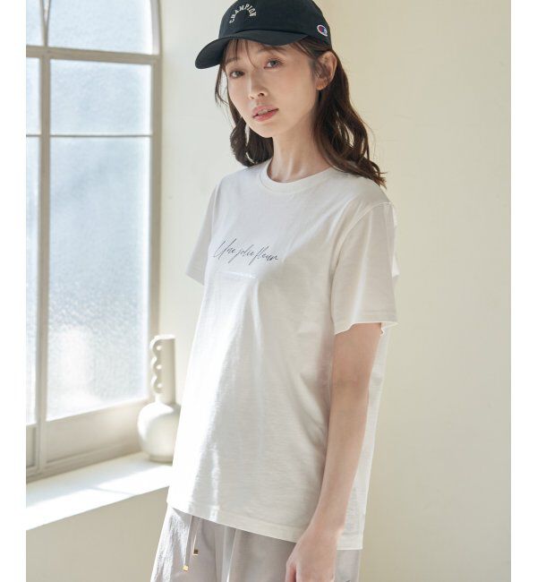 ikka「【雑誌InRed5月号掲載】ロゴフォトプリントTシャツ」|Tシャツ・カットソー|
