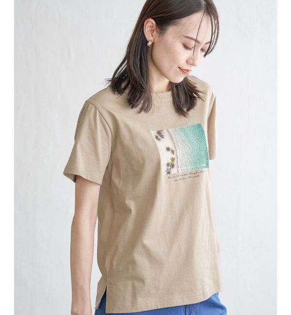 ikka「【雑誌InRed5月号掲載】ロゴフォトプリントTシャツ」|Tシャツ・カットソー|