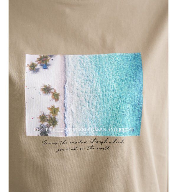 ikka「【雑誌InRed5月号掲載】ロゴフォトプリントTシャツ」|Tシャツ・カットソー|