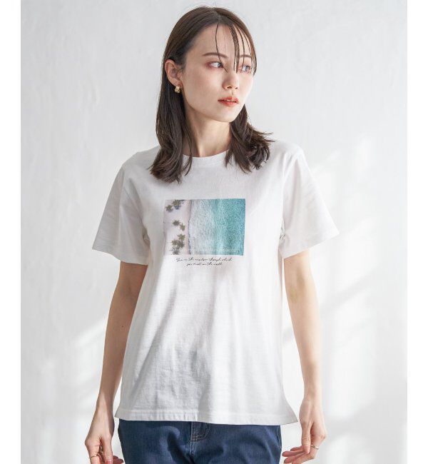 ikka「【雑誌InRed5月号掲載】ロゴフォトプリントTシャツ」|Tシャツ・カットソー|