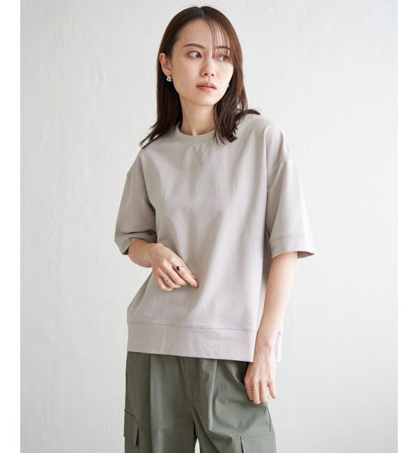 ikka「コットンUSAミニ裏毛半袖Tシャツ」|Tシャツ・カットソー|