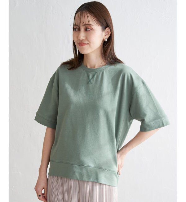 ikka「コットンUSAミニ裏毛半袖Tシャツ」|Tシャツ・カットソー|