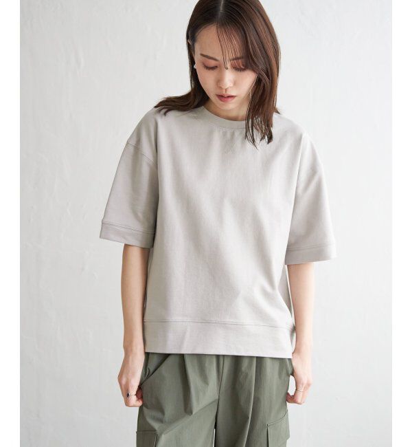 ikka「コットンUSAミニ裏毛半袖Tシャツ」|Tシャツ・カットソー|