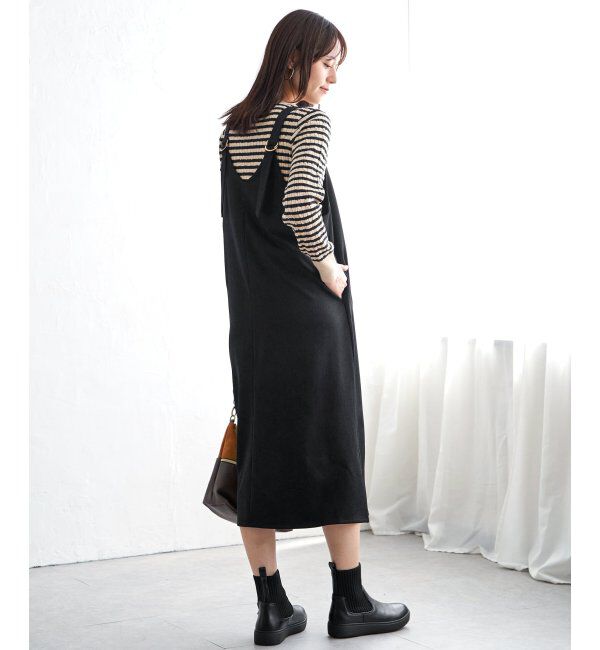 ikka「前後2WAYバックル付きジャンパースカート」|ワンピース|