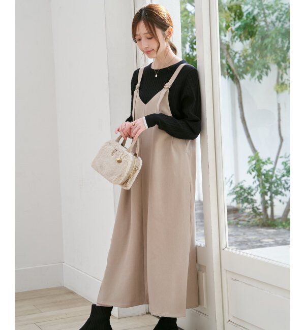 ikka「前後2WAYバックル付きジャンパースカート」|ワンピース|