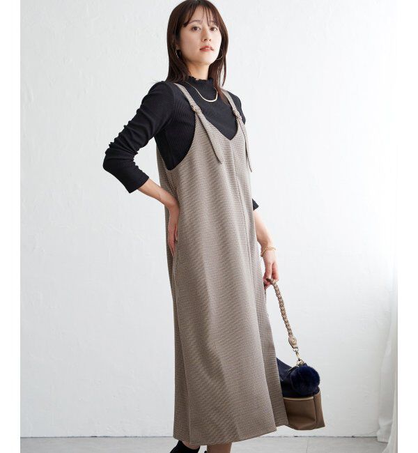 ikka「前後2WAYバックル付きジャンパースカート」|ワンピース|