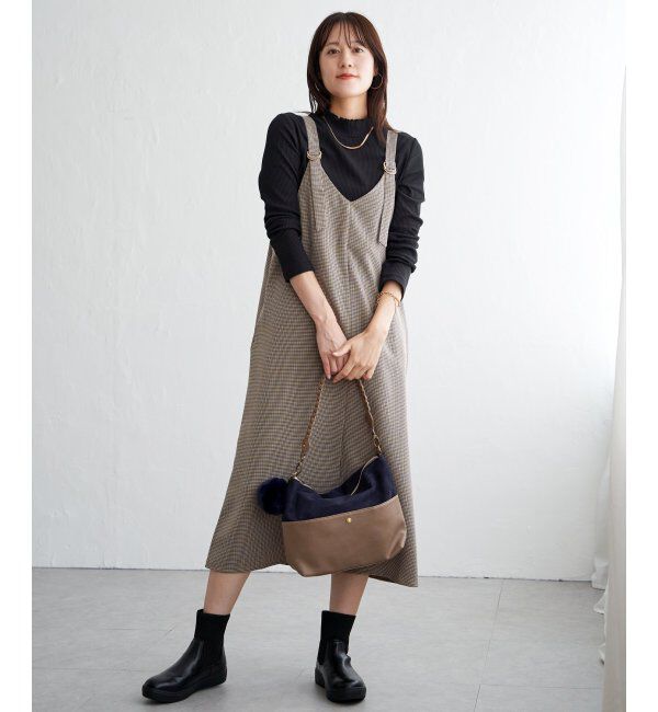 ikka「前後2WAYバックル付きジャンパースカート」|ワンピース|