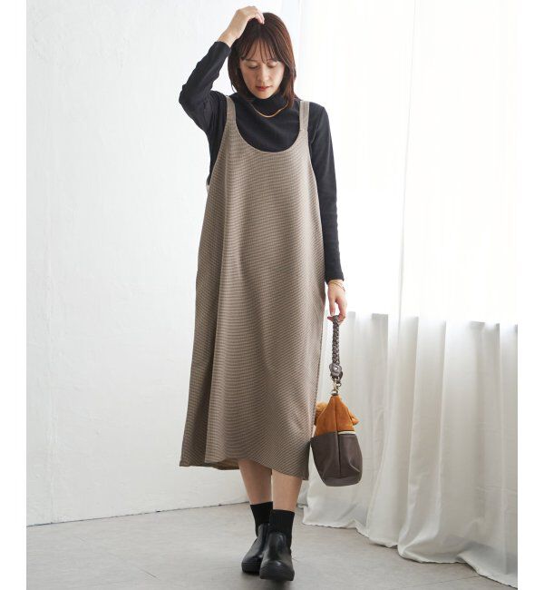 ikka「前後2WAYバックル付きジャンパースカート」|ワンピース|