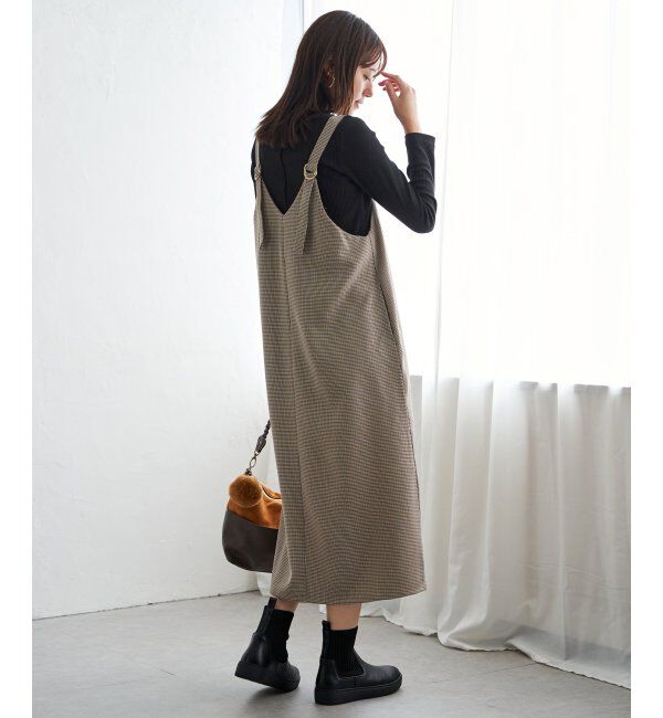 ikka「前後2WAYバックル付きジャンパースカート」|ワンピース|