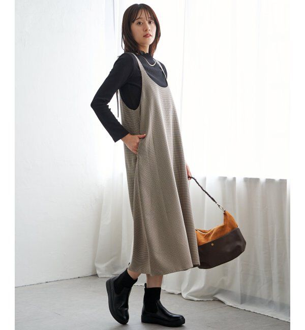 ikka「前後2WAYバックル付きジャンパースカート」|ワンピース|