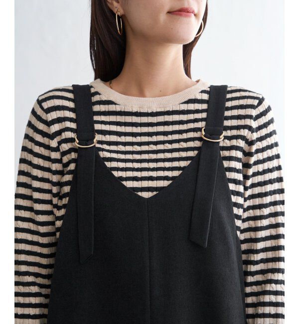 ikka「前後2WAYバックル付きジャンパースカート」|ワンピース|