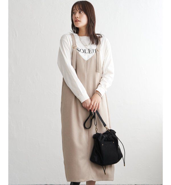 ikka「前後2WAYバックル付きジャンパースカート」|ワンピース|