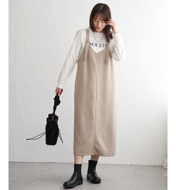 ikka「前後2WAYバックル付きジャンパースカート」|ワンピース|