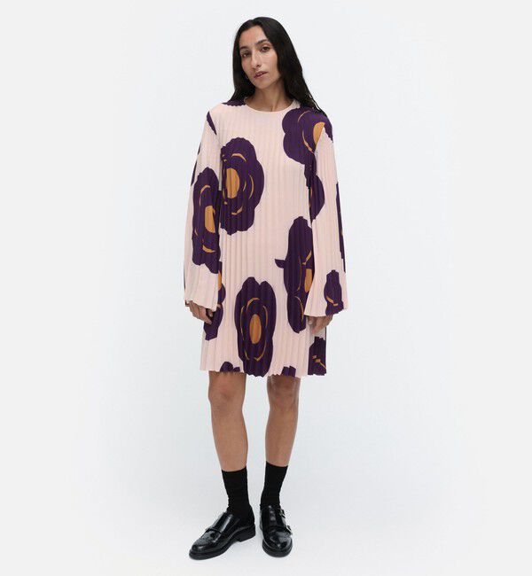 Marimekko「【一部店舗・オンラインストア限定】Frosti Tumma ワンピース」|ワンピース|ﾗｲﾄﾋﾟﾝｸ&times;ﾊﾞｲｵﾚｯﾄ