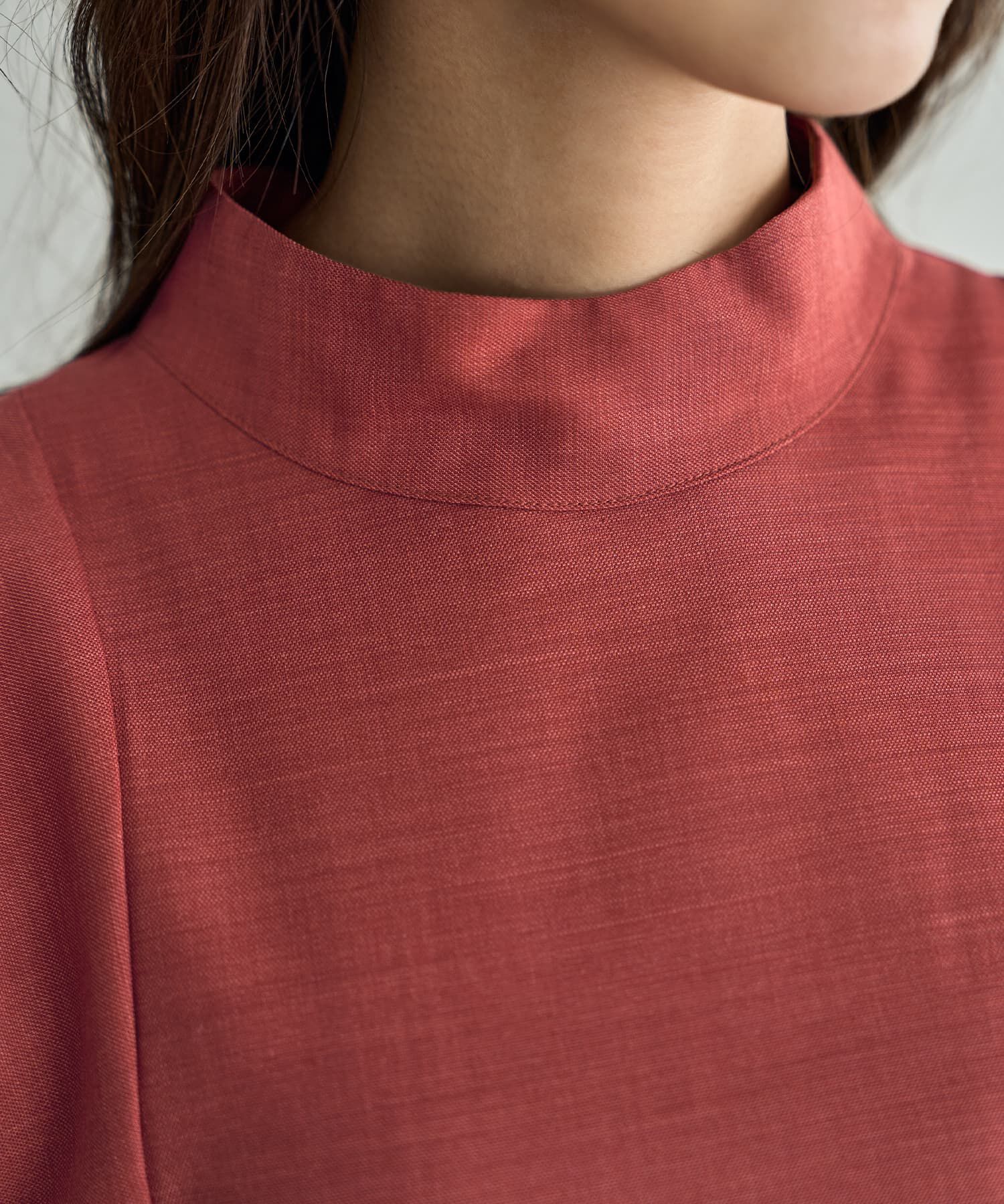 STYLE DELI「綾織りハイネックワンピース」|ワンピース|