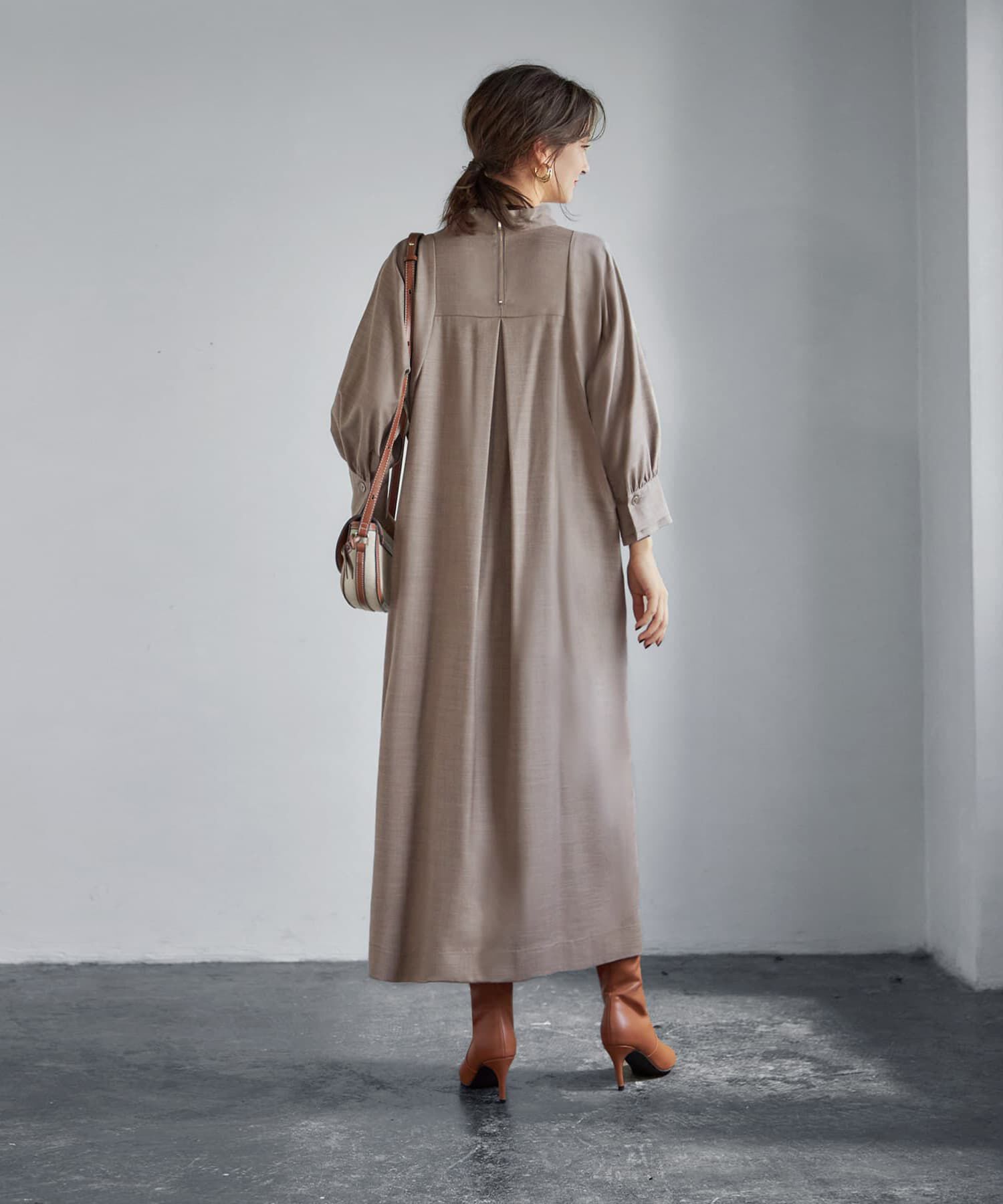 STYLE DELI「綾織りハイネックワンピース」|ワンピース|