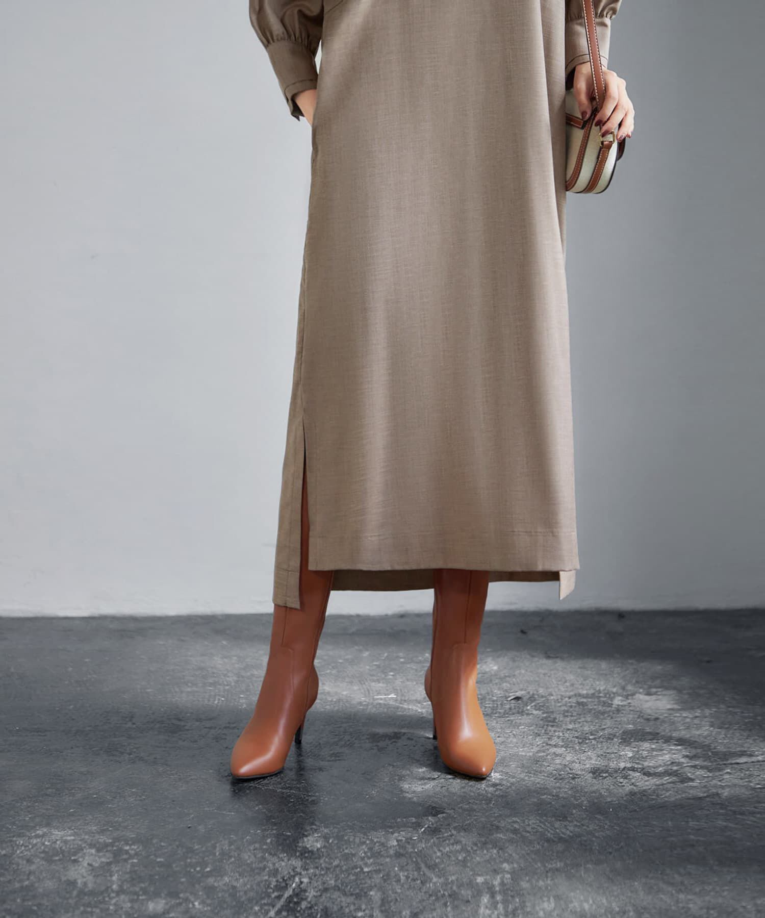 STYLE DELI「綾織りハイネックワンピース」|ワンピース|