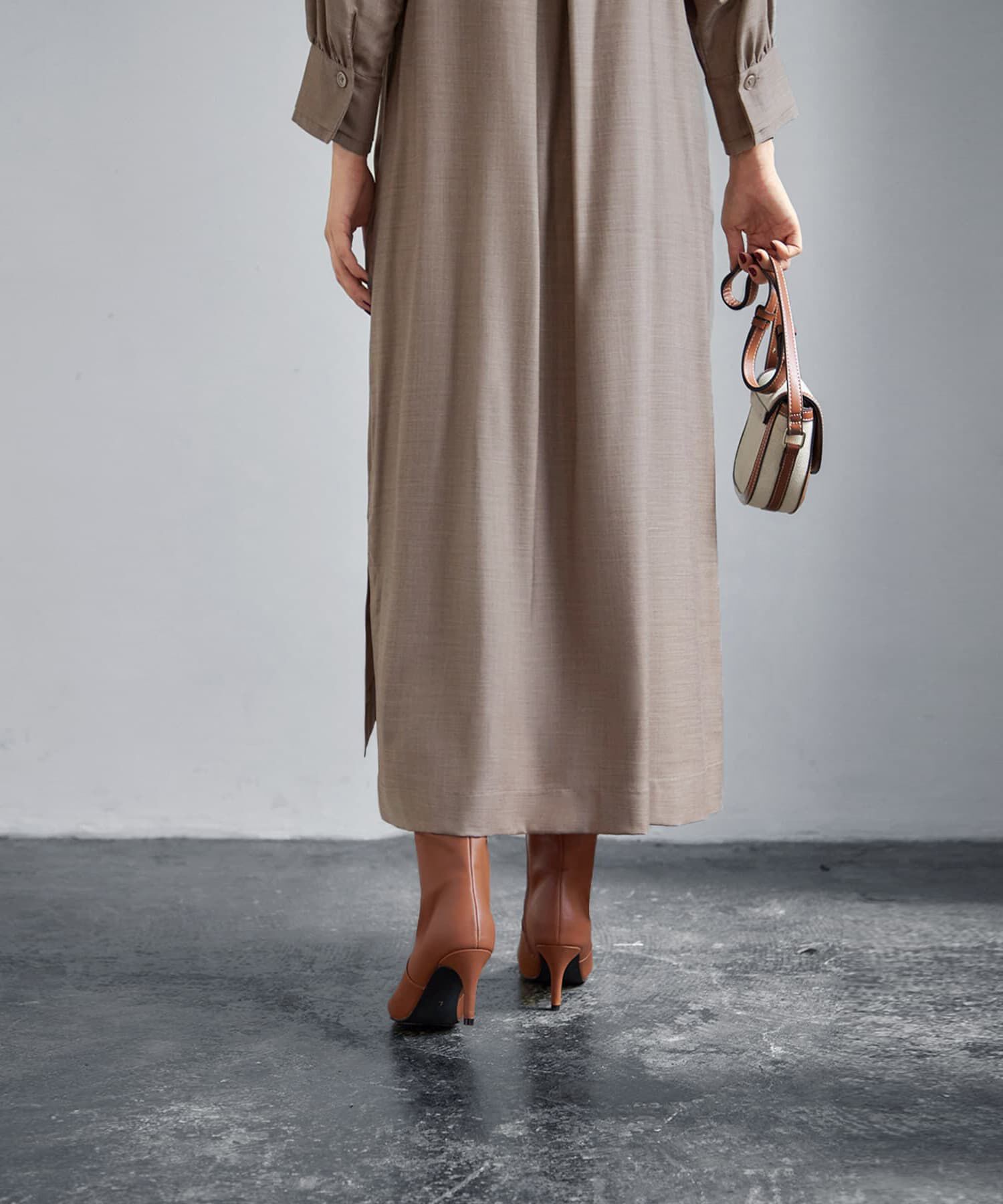 STYLE DELI「綾織りハイネックワンピース」|ワンピース|