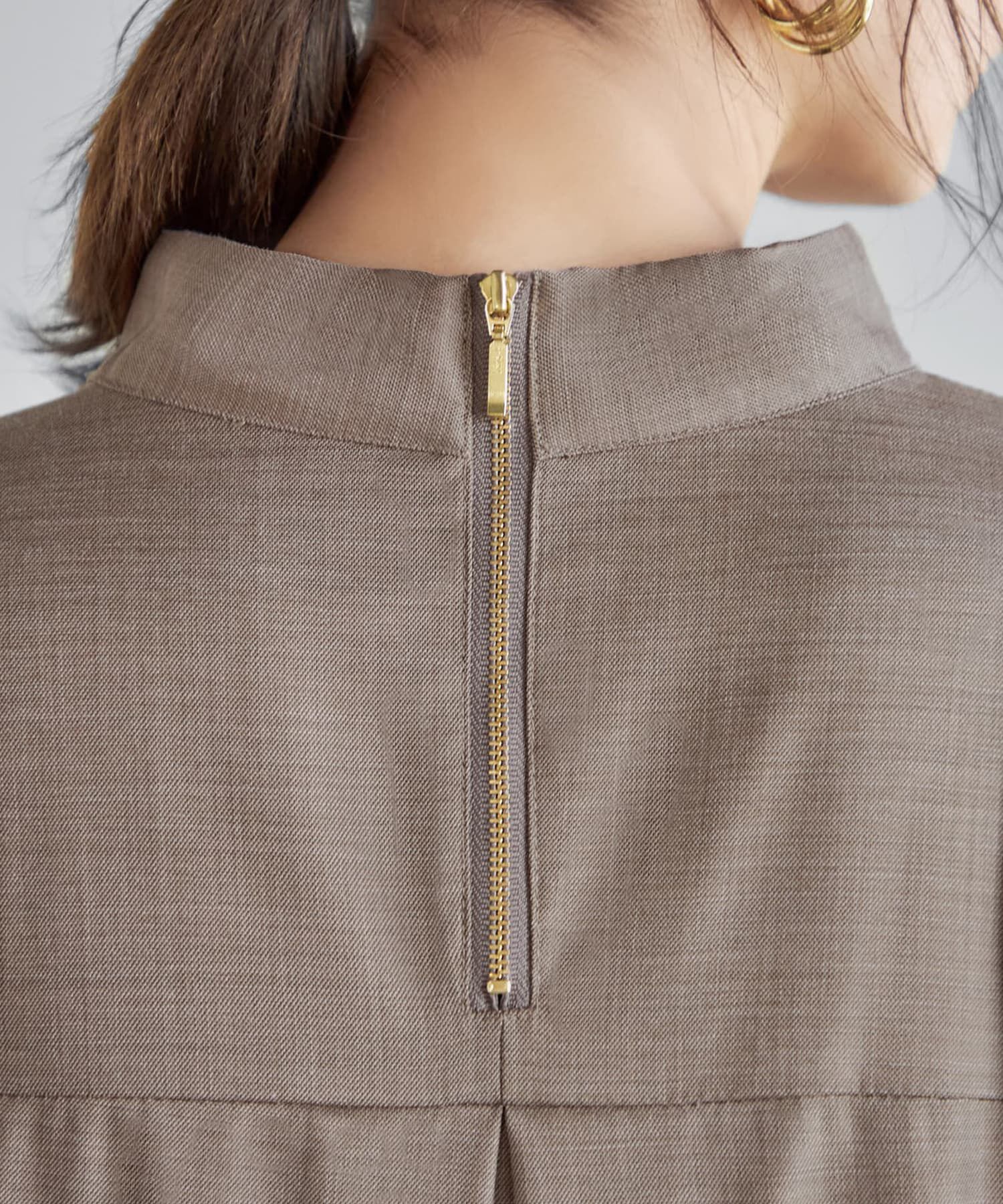 STYLE DELI「綾織りハイネックワンピース」|ワンピース|