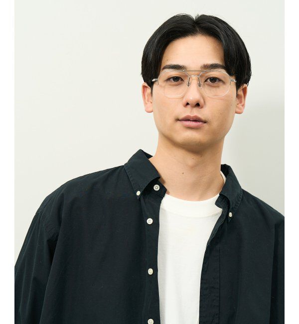  「ウェリントン型 メガネ | ダブルブリッジ メタル 伊達メガネ ユニセックス TRAD レンズ交換券付」|メガネ|