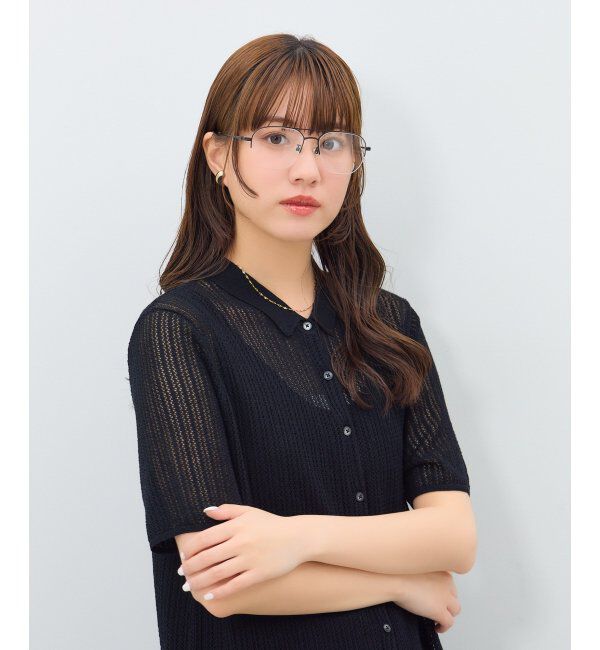  「ウェリントン型 メガネ | ダブルブリッジ メタル 伊達メガネ ユニセックス TRAD レンズ交換券付」|メガネ|