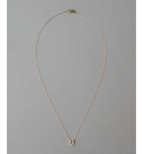 ete「[レイヤード] K10YG パール ホースシュー ネックレス」|ネックレス|