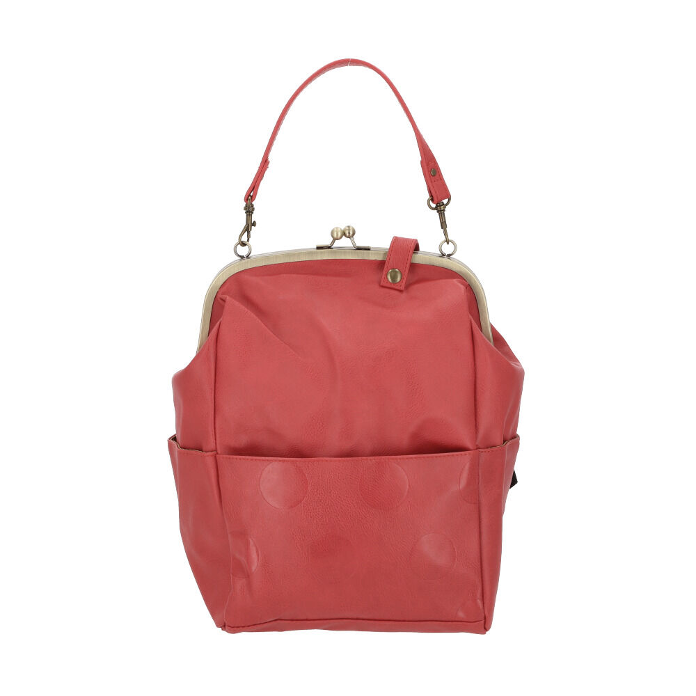 BACKYARD FAMILY「がま口 リュック 通販 レディース おしゃれ 小さめ 通勤 通学 大容量 B5 合皮」|その他|レッド1