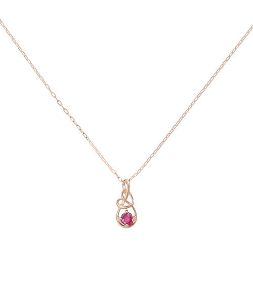 Samantha Tiara「K10 PG Infinity Love Knot バースデーストーンネックレス《7月 誕生石》」|ネックレス|