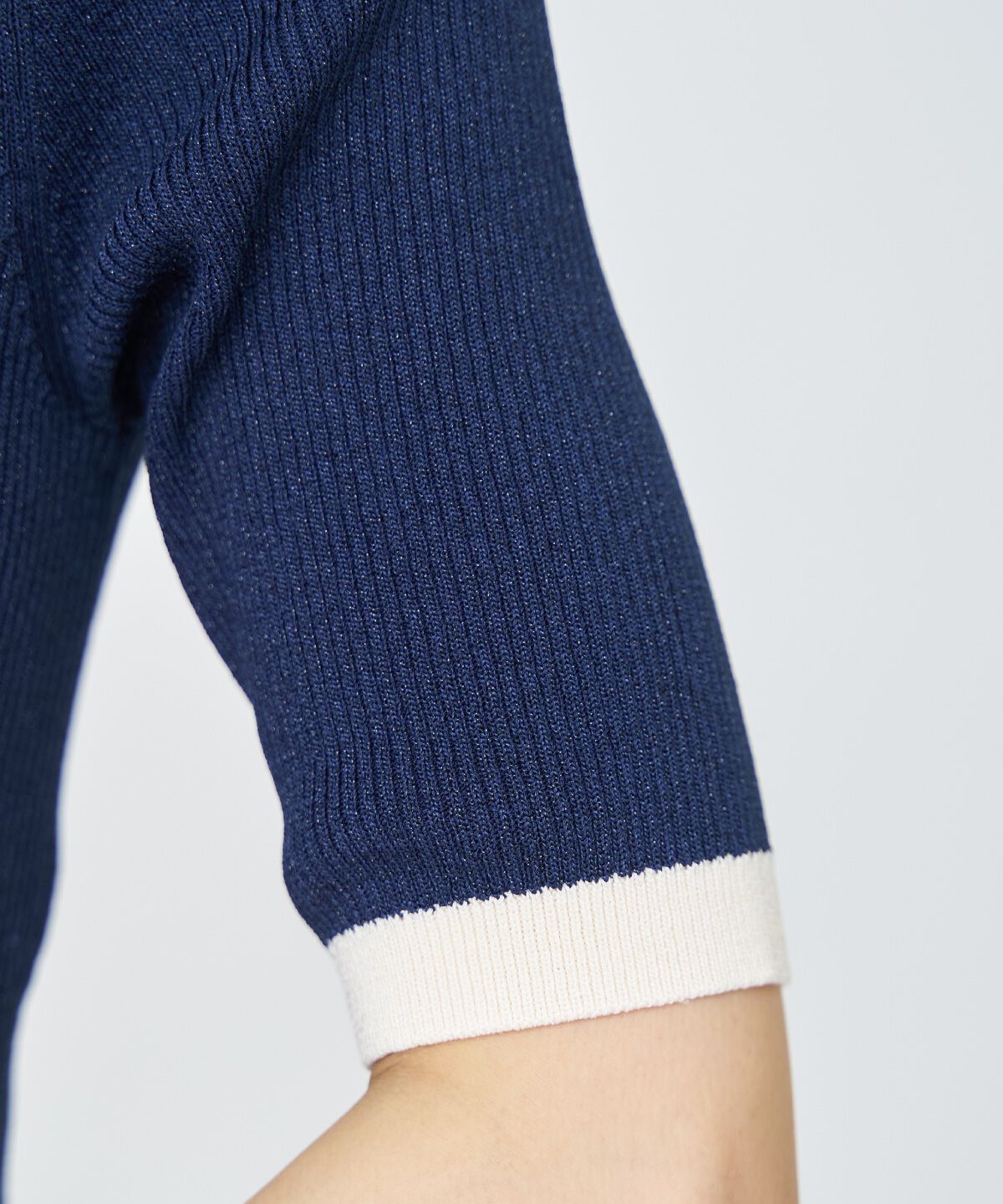 アンドクチュール「ラメ入り配色ドッキングワンピース」|ワンピース|