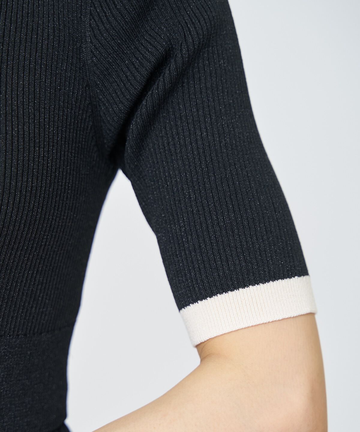 アンドクチュール「ラメ入り配色ドッキングワンピース」|ワンピース|