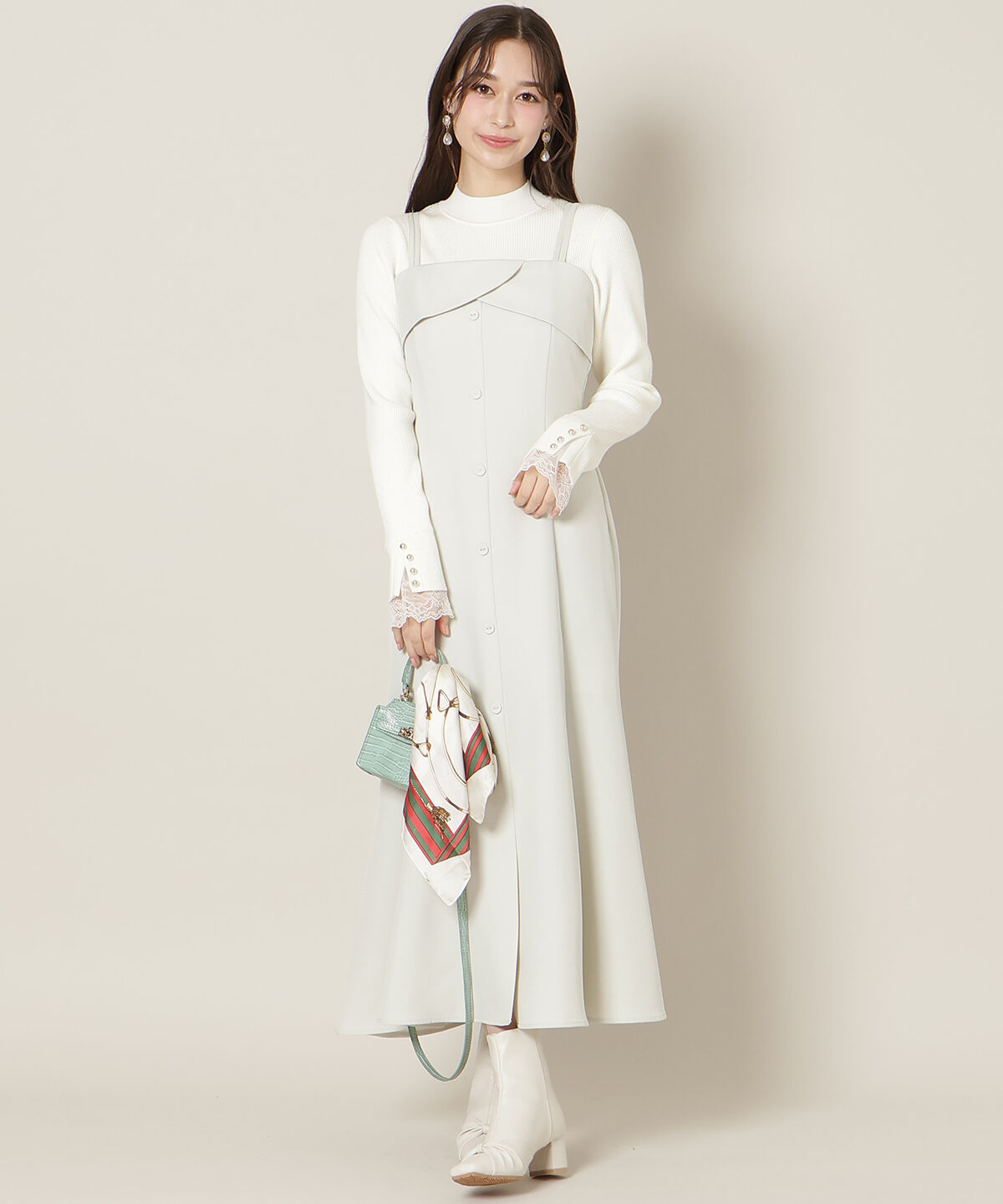 WILLSELECTION「フロントスリットマーメイドワンピース」|ワンピース|ミント