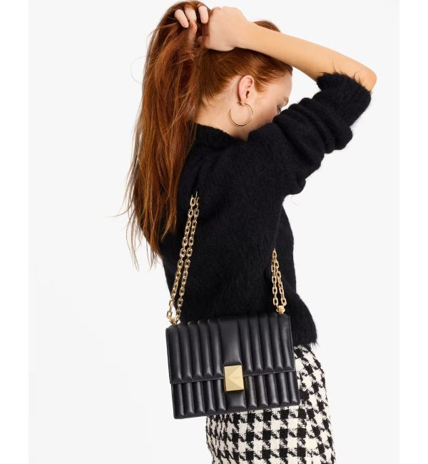 kate spade new york「デコ キルテッド チェーン ショルダー バッグ」|ショルダー・メッセンジャー|BLACK