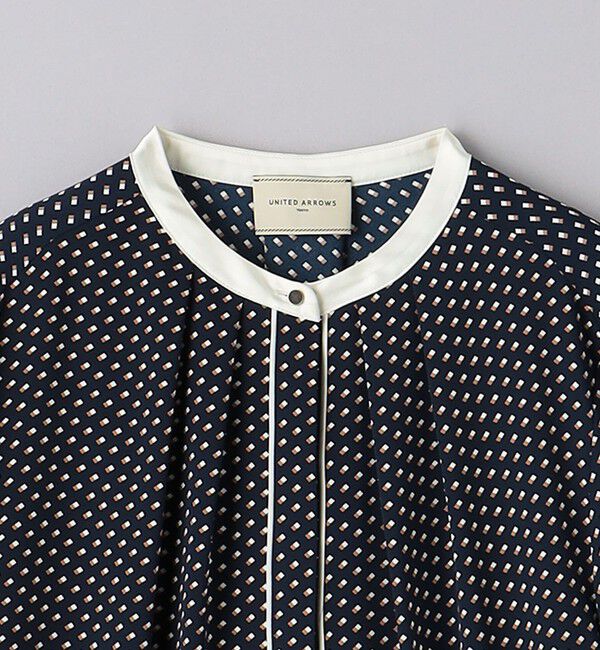 UNITED ARROWS「バイカラー パイピング ブラウス」|シャツ・ブラウス|