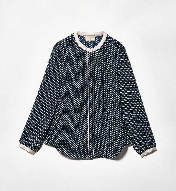 UNITED ARROWS「バイカラー パイピング ブラウス」|シャツ・ブラウス|