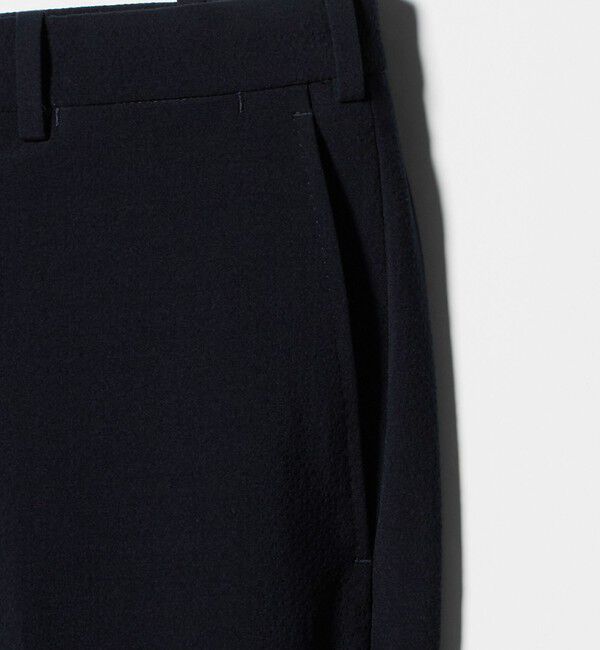 UNITED ARROWS「シアサッカー ノープリーツ スラックス COMFORT EASY‐MODEL ストレッチ」|スラックス|