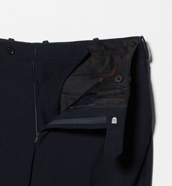 UNITED ARROWS「シアサッカー ノープリーツ スラックス COMFORT EASY‐MODEL ストレッチ」|スラックス|