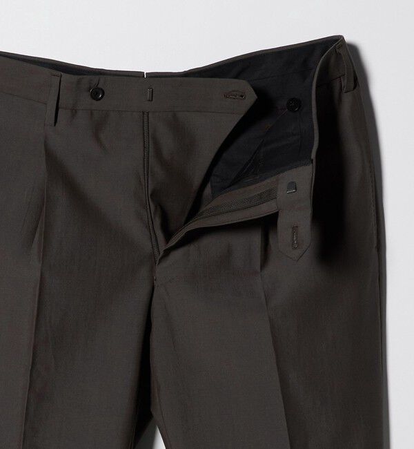 UNITED ARROWS「ポプリン 1プリーツ スラックス R-MODEL」|スラックス|