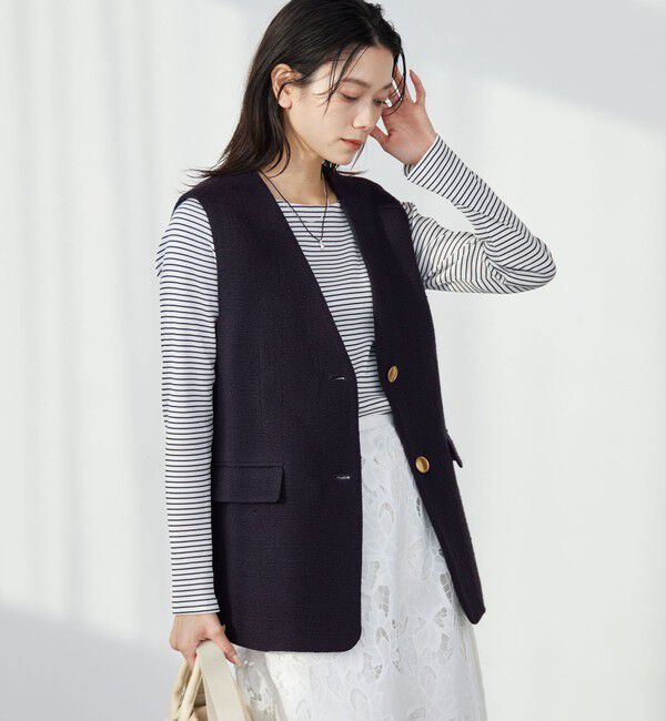 UNITED ARROWS green label relaxing「Bisentino ジレ」|ベスト・ジレ|NAVY