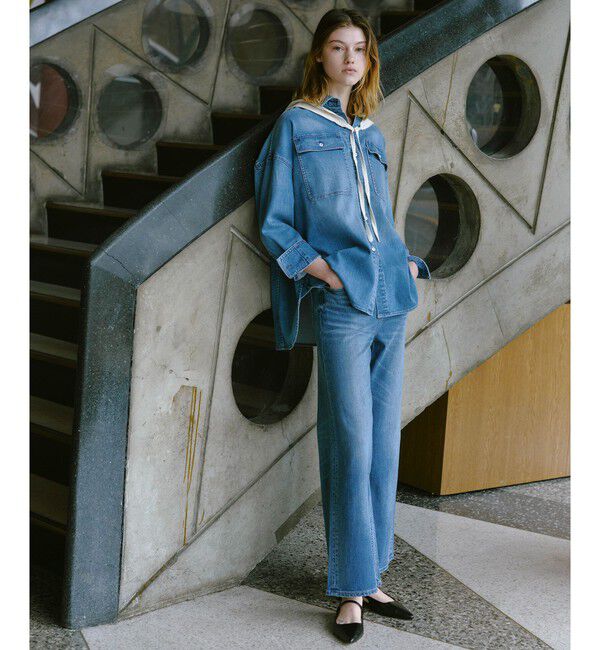 UNITED ARROWS green label relaxing「【別注】＜Healthy DENIM＞Almond ミドル デニム シャツ」|シャツ・ブラウス|COBALT