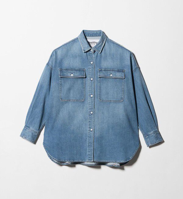 UNITED ARROWS green label relaxing「【別注】＜Healthy DENIM＞Almond ミドル デニム シャツ」|シャツ・ブラウス|