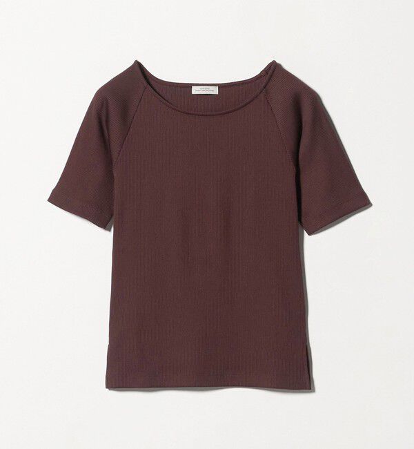 UNITED ARROWS green label relaxing「ブライトリブ ボートネック 5分袖 プルオーバー カットソー」|Tシャツ・カットソー|