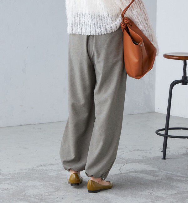 SHIPS for women「〈手洗い可能〉メランジ ツイル ギャザー カーゴパンツ ◇」|カーゴ|