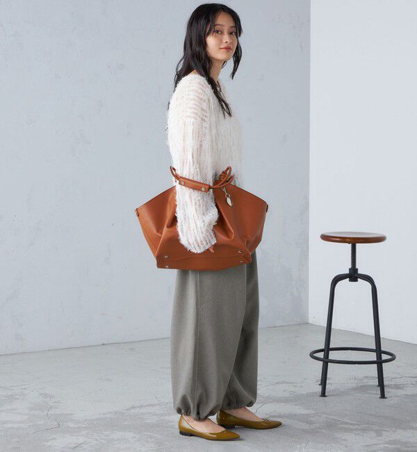 SHIPS for women「〈手洗い可能〉メランジ ツイル ギャザー カーゴパンツ ◇」|カーゴ|